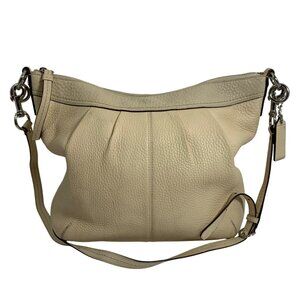 Coach Soho Pleated Pale Yellow Leather Hobo Shoulder Crossbody Bag F13764 w/ Tag